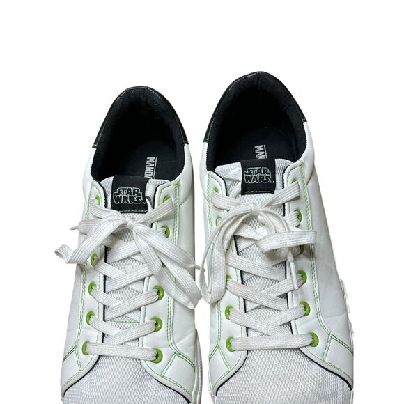 Star Wars Mandalorian White & Green Sneakers Size 13 - Picture 7 of 10